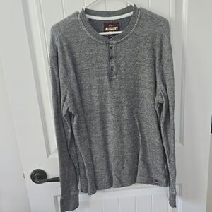 Alisbury Gray Long Sleeve Henley Shirt